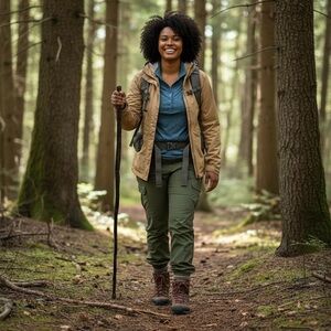 Brazos Hickory Wood Walking Stick 55" Rustic Handmade USA Walking Cane New